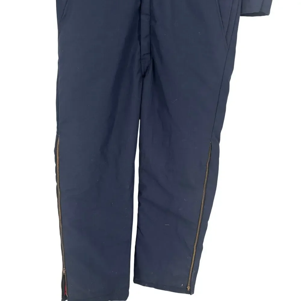 Vintage Big Ben Mens‎ XL Long Navy Blue Quilted Lined Work Coveralls